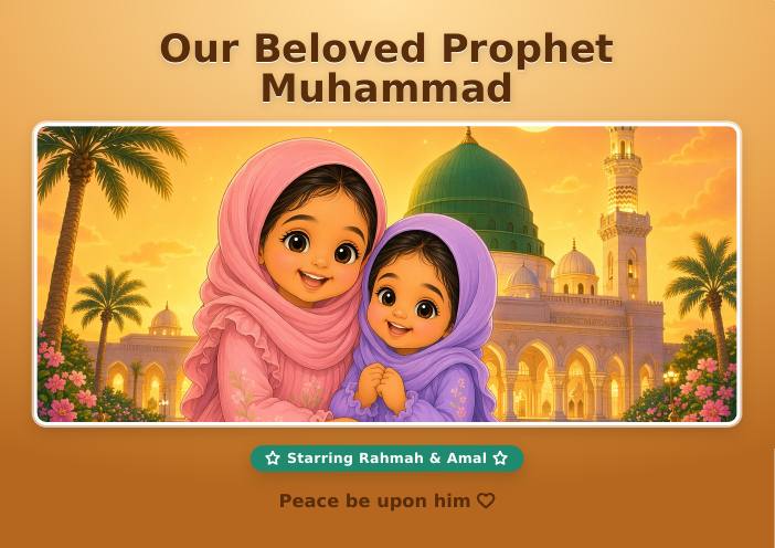 Cover of Our Beloved Prophet Muhammad, starring Rahmah and Amal